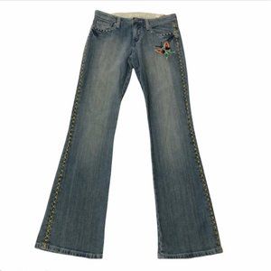 X Ray boho Bootcut Embroidered Denim jeans